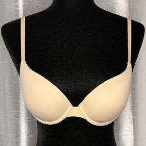 PINK Victoria’s Secret Wear Everywhere Push Up Bra 34B Padded Tan Beige